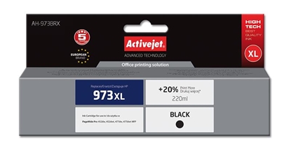 Attēls no Activejet AH-973BRX ink (replacement for HP 973XL L0S07AE; Premium; 220 ml; black)