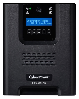 Picture of CyberPower PR1000ELCD uninterruptible power supply (UPS) Line-Interactive 1 kVA 900 W 8 AC outlet(s)