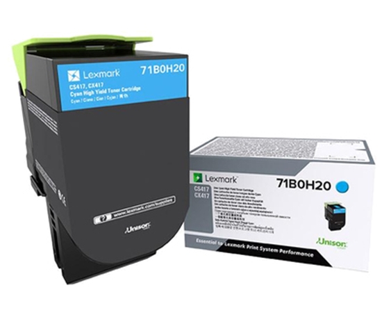 Изображение Lexmark 71B0H20 toner cartridge 1 pc(s) Original Cyan