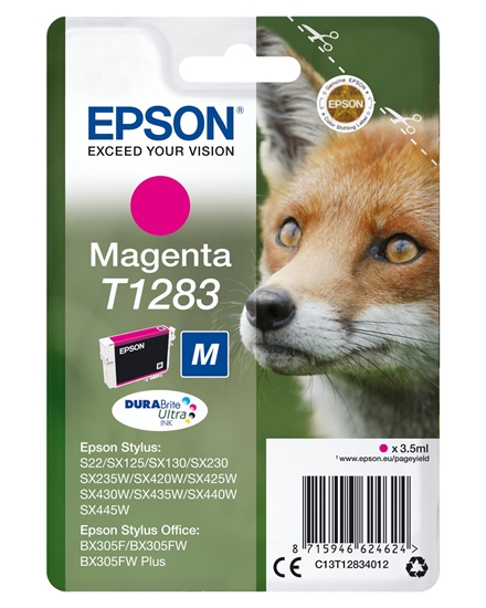 Picture of Epson Fox Singlepack Magenta T1283 DURABrite Ultra Ink