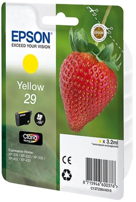 Изображение Epson Strawberry 29 Y ink cartridge 1 pc(s) Original Standard Yield Yellow