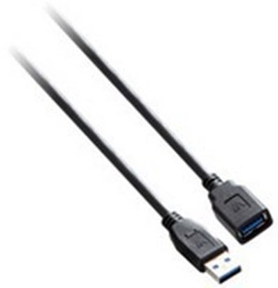 Attēls no V7 Black USB Extension Cable USB 3.0 A Female to USB 3.0 A Male 3m 10ft