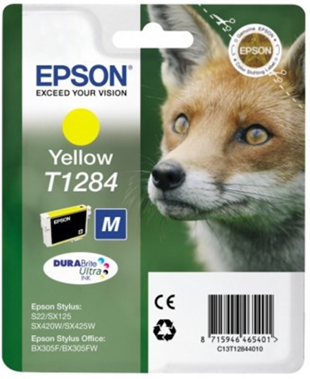 Picture of Epson Fox Singlepack Yellow T1284 DURABrite Ultra Ink