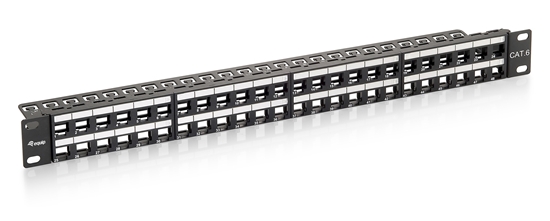 Picture of Equip 48-Port Keystone Cat.6 Unshielded Patch Panel, Black