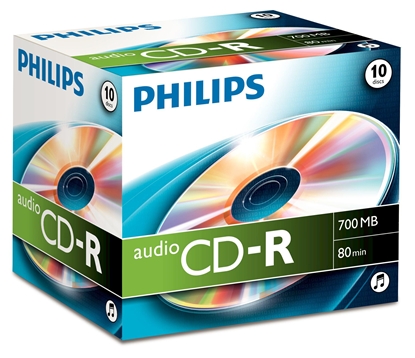 Attēls no 1x10 Philips CD-R 80Min Audio JC