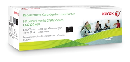 Attēls no Xerox Black toner cartridge. Equivalent to HP CC530A. Compatible with HP Colour LaserJet CM2320 MFP, Colour LaserJet CP2020/CP2025