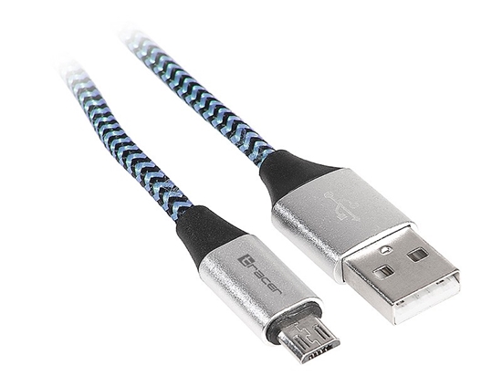 Picture of Kabel USB Tracer USB-A - microUSB 1 m Niebieski (TRAKBK46263)