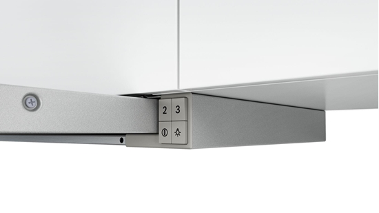 Picture of Bosch Serie 4 DFT63AC50 cooker hood Semi built-in (pull out) Silver 360 m³/h D