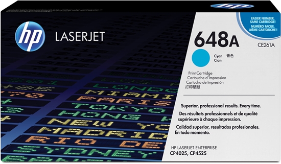 Picture of HP Toner CE 261 A cyan No. 648 A