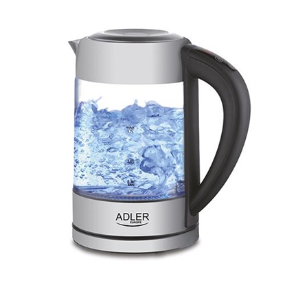 Picture of Adler AD 1247 NEW electric kettle 1.7 L 2200 W Hazelnut, Stainless steel, Transparent