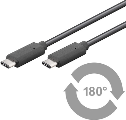 Изображение Kabel USB MicroConnect USB-C - USB-C 2 m Czarny (USB3.1CC2)