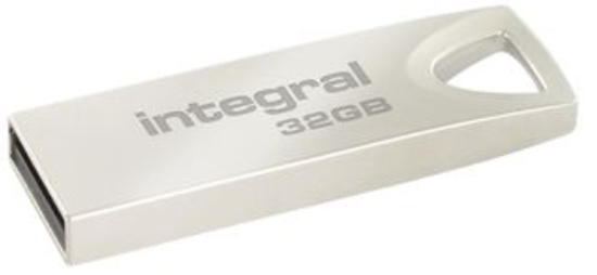 Picture of Integral 32GB USB2.0 DRIVE ARC METAL USB flash drive USB Type-A 2.0 Silver