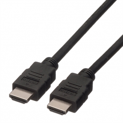 Attēls no ROLINE HDMI High Speed Cable + Ethernet, LSOH, M/M, black, 5 m