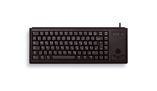 Picture of CHERRY G84-4400 TRACKBALL KEYBOARD Corded,PS2, Black, (QWERTY - UK)