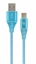 Attēls no Gembird USB Male - USB Type C Male Premium cotton braided 2m Blue/White