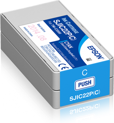 Attēls no Epson SJIC22P(C): Ink cartridge for ColorWorks C3500 (Cyan)