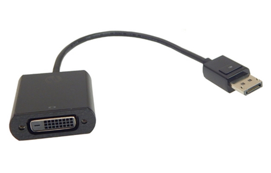 Изображение HP 752660-001 video cable adapter DVI DisplayPort Black