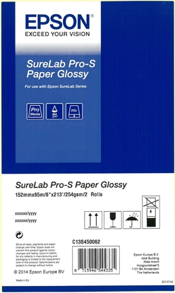 Attēls no 1x2 Epson SureLab Pro-S Paper BP Glossy 152 mm x 65 m 254 g