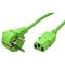 Изображение ROLINE Power Cable, straight IEC Connector, green, 1.8 m