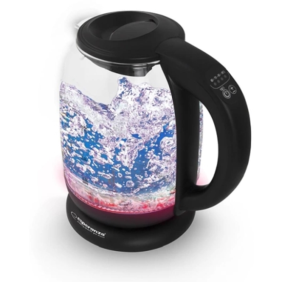 Picture of ESPERANZA ELECTRIC GLASS KETTLE WITH LED AND TEMPERATURE CONTROLER LOIRE 1.7 L BLACK