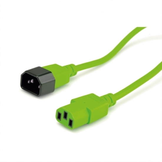Picture of ROLINE Monitor Power Cable, IEC 320 C14 - C13, green, 0.8 m