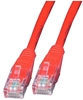 Picture of Intellinet Network Patch Cable, Cat6, 2m, Red, CCA, U/UTP, PVC, RJ45, Gold Plated Contacts, Snagless, Booted, Lifetime Warranty, Polybag