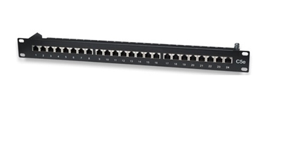 Изображение Intellinet Patch Panel, Cat5e, FTP, 24-Port, 1U, Shielded, 90° Top-Entry Punch-Down Blocks, Black