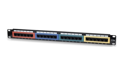 Picture of Intellinet Patch Panel, Cat5e, UTP, 24-Port, 1U, Colour-Coded