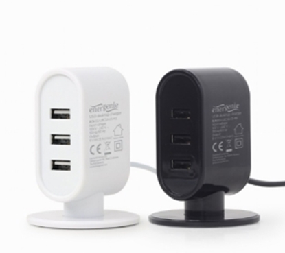 Изображение EnerGenie USB Desktop Charger Black/White Mix