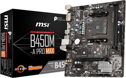 Attēls no MSI B450M-A PRO MAX motherboard AMD B450 Socket AM4 micro ATX
