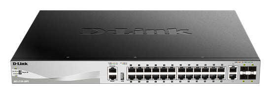 Picture of D-Link DGS-3130-30PS network switch Managed L3 Gigabit Ethernet (10/100/1000) Power over Ethernet (PoE) Black, Grey