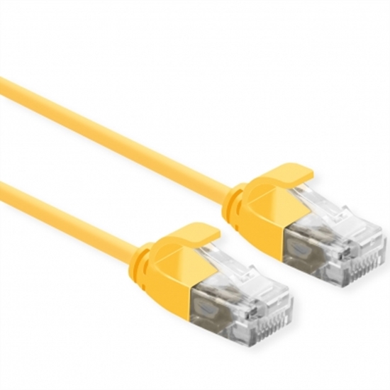 Изображение ROLINE UTP Data Center Patch Cord Cat.6A, LSOH, Slim, yellow, 1.5 m