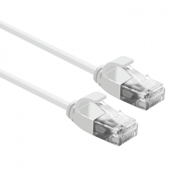 Изображение ROLINE UTP Data Center Patch Cord Cat.6A, LSOH, Slim, white, 0.15 m