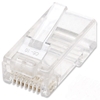 Picture of Intellinet RJ45 Modular Plugs, Cat6, UTP, 2-prong, for stranded wire, 15 µ gold plated contacts, 100 pack