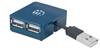 Picture of Manhattan USB-A 4-Port Micro Hub, 4x USB-A Ports, Blue, 480 Mbps (USB 2.0), Bus Power, Equivalent to ST4200MINI2, Hi-Speed USB, Three Year Warranty, Blister