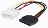 Picture of Manhattan SATA Power Cable, 4 Pin to 15 Pin, 16cm, Lifetime Warranty, Polybag