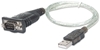 Изображение Manhattan USB-A to Serial Converter cable, 45cm, Male to Male, Serial/RS232/COM/DB9, Prolific PL-2303RA Chip, Equivalent to Startech ICUSB232V2, Black/Silver cable, Three Year Warranty, Blister