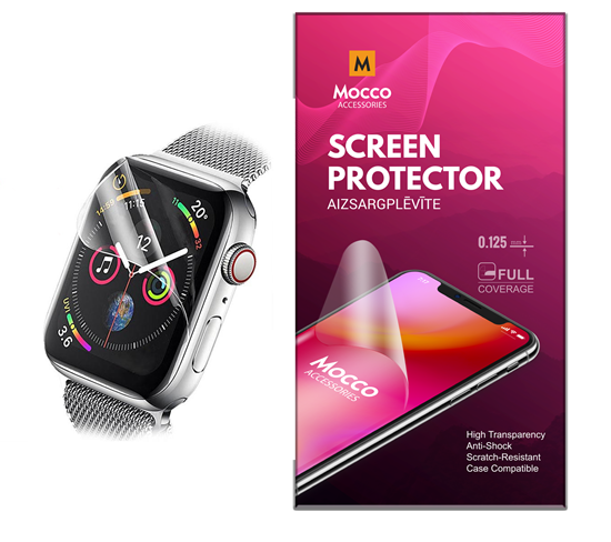 Изображение Mocco Full Coverage 0.125mm Clear Screen Protector for Apple Watch 42mm