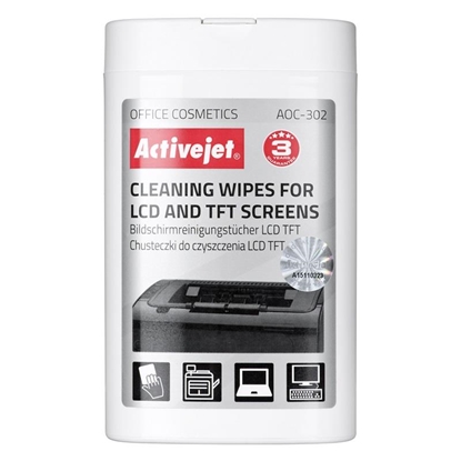 Attēls no Activejet AOC-302 LCD matrix wipes 100 pcs.