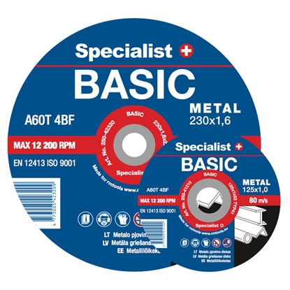 Изображение Disks metālam Specialist Basic 125x1.6x22mm