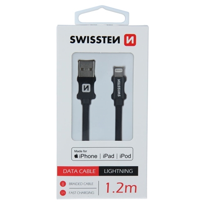 Изображение Swissten MFI Textile Fast Charge 3A Lightning Data and Charging Cable 1.2m