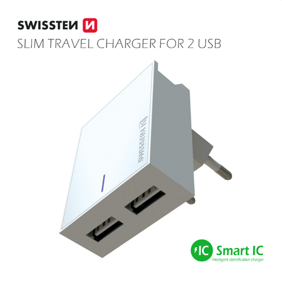 Picture of Swissten Premium Travel Charger 2x USB 3А 15W