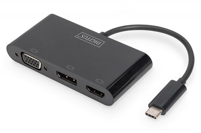 Picture of DIGITUS USB-C 3in1 Triple Monitor Adapter (HDMI, DP, VGA)