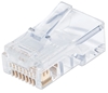 Picture of Intellinet RJ45 Modular Plugs Pro Line, Cat5e, UTP, 3-prong, for solid wire, 50 µ gold-plated contacts, 100 pack