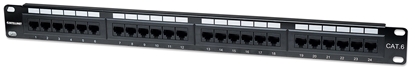 Изображение Intellinet Patch Panel, Cat6, UTP, 24-Port, 1U, Black