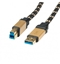 Attēls no ROLINE GOLD USB 3.0 Cable, Type A M - B M 3.0 m