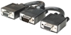 Picture of Manhattan SVGA Y Cable (Clearance Pricing), HD15, 15cm, Male to Females, Splits an SVGA connection between two monitors, Compatible with VGA, Fully Shielded, Black, Lifetime Warranty, Polybag