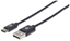 Attēls no Manhattan USB-C to USB-A Cable, 2m, Male to Male, Black, 480 Mbps (USB 2.0), Equivalent to Startech USB2AC2M, Hi-Speed USB, Lifetime Warranty, Polybag