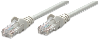 Attēls no Intellinet Network Patch Cable, Cat6, 1m, Grey, CCA, U/UTP, PVC, RJ45, Gold Plated Contacts, Snagless, Booted, Lifetime Warranty, Polybag