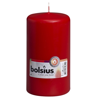 Изображение Svece stabs Bolsius sarkana 7.8x15cm